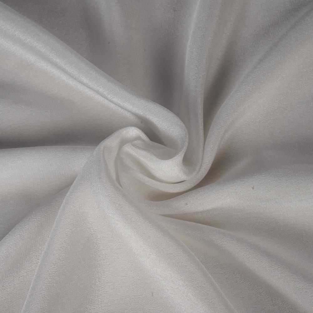 Off White Color 60 GLM Crepe Silk (CDC) Dyeable Fabric