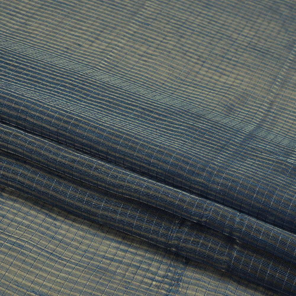 Royal Blue Color Fancy Cotton Linen Fabric