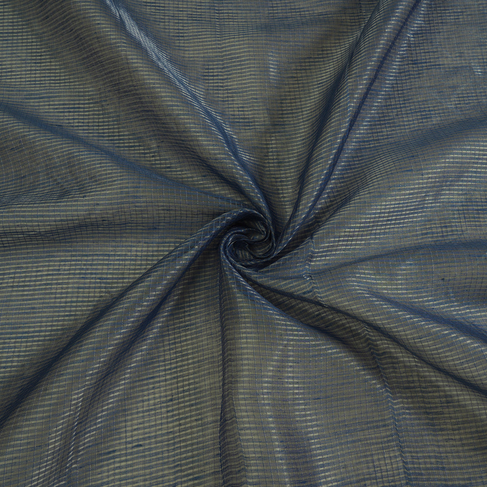 Royal Blue Color Fancy Cotton Linen Fabric