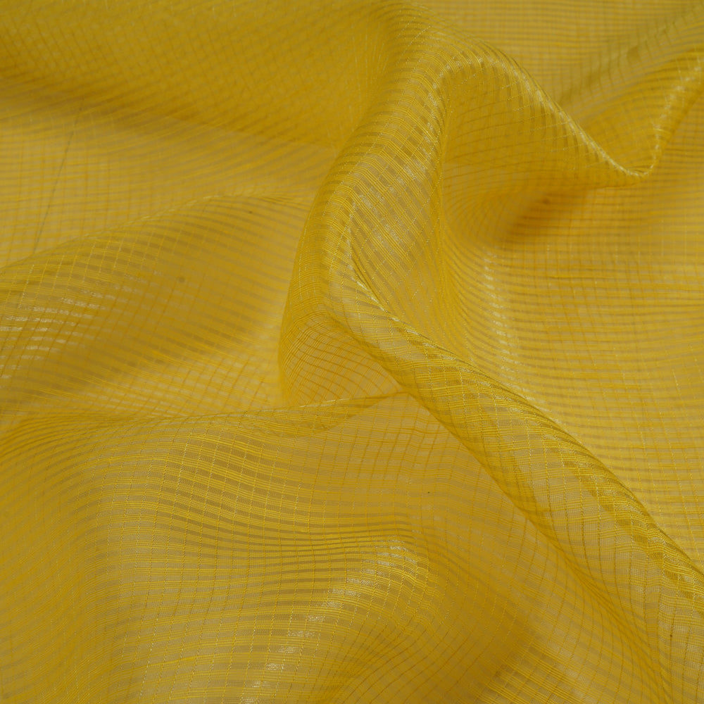 Yellow Color Fancy Cotton Linen Fabric
