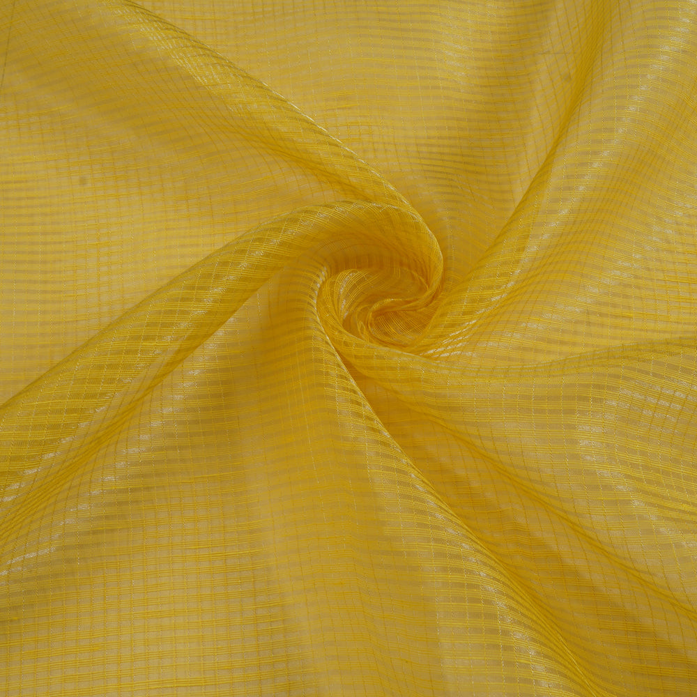 Yellow Color Fancy Cotton Linen Fabric