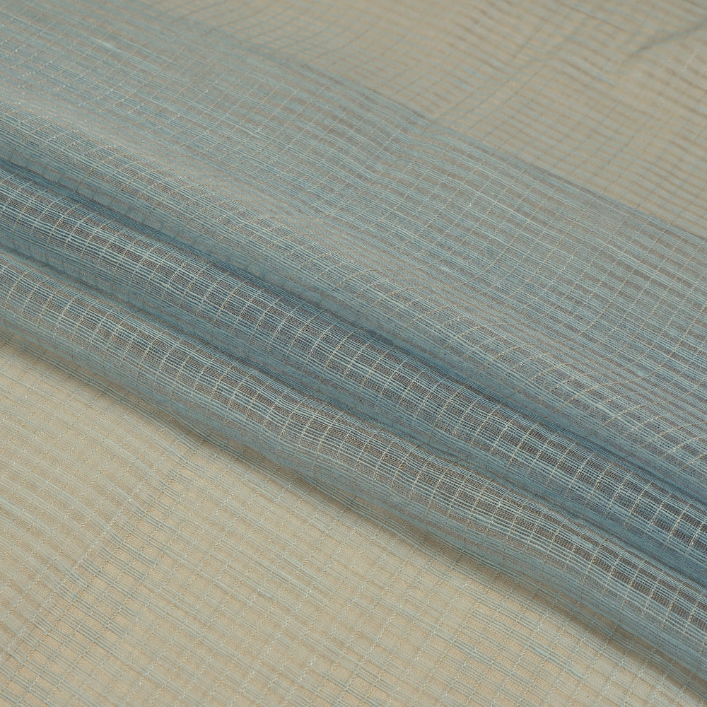 Ice Blue Color Fancy Cotton Linen Fabric