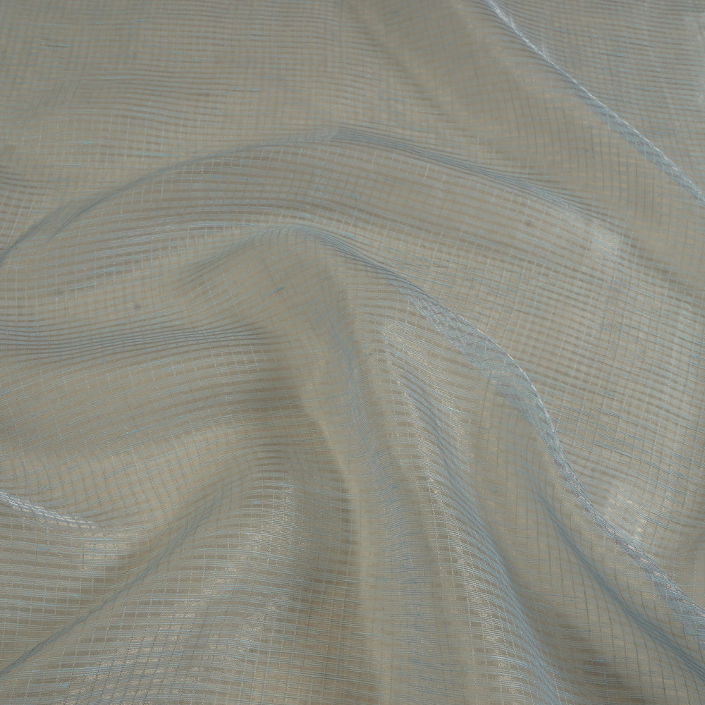 Ice Blue Color Fancy Cotton Linen Fabric