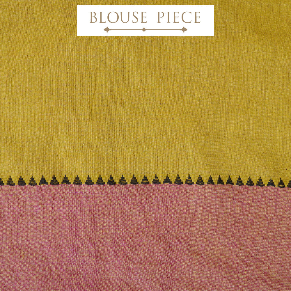 Multi Color Handwoven Silk Saree With Blouse Piece