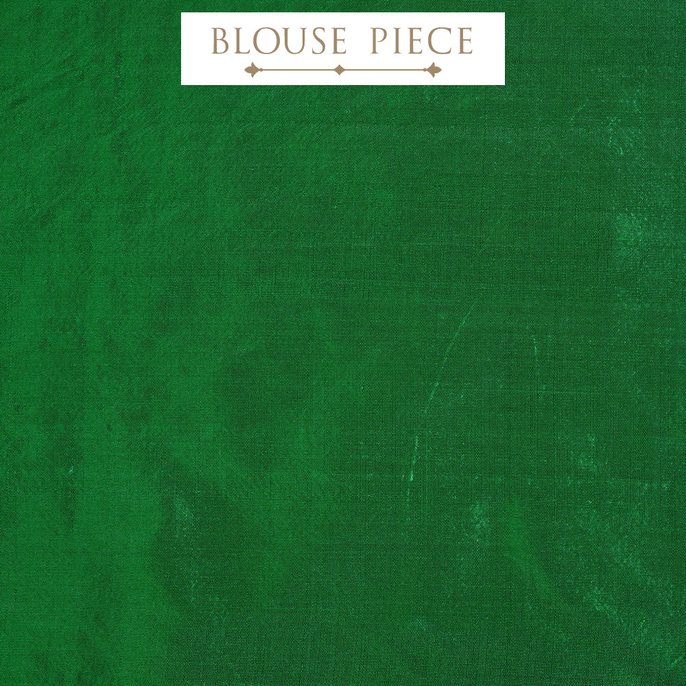 Green Color Handwoven Banarasi Katan Silk Saree with Blouse Piece