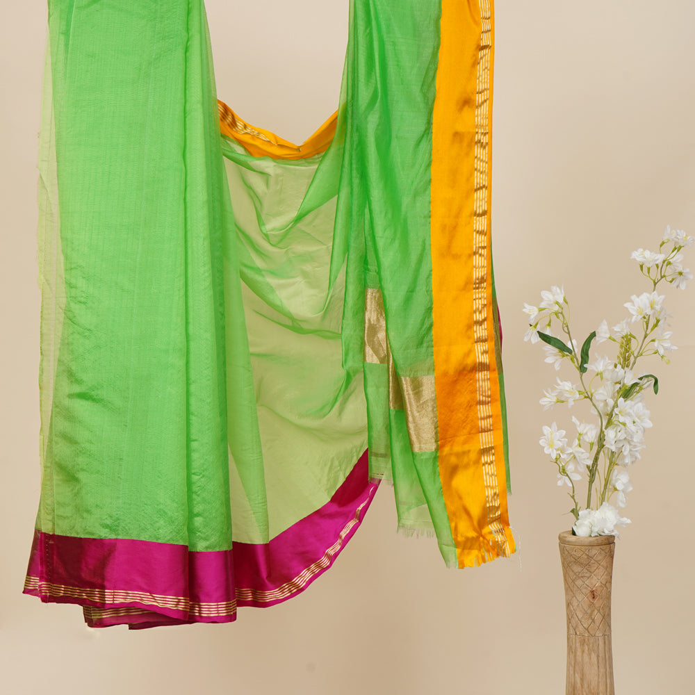 Green Color Handwoven Pure Silk Saree