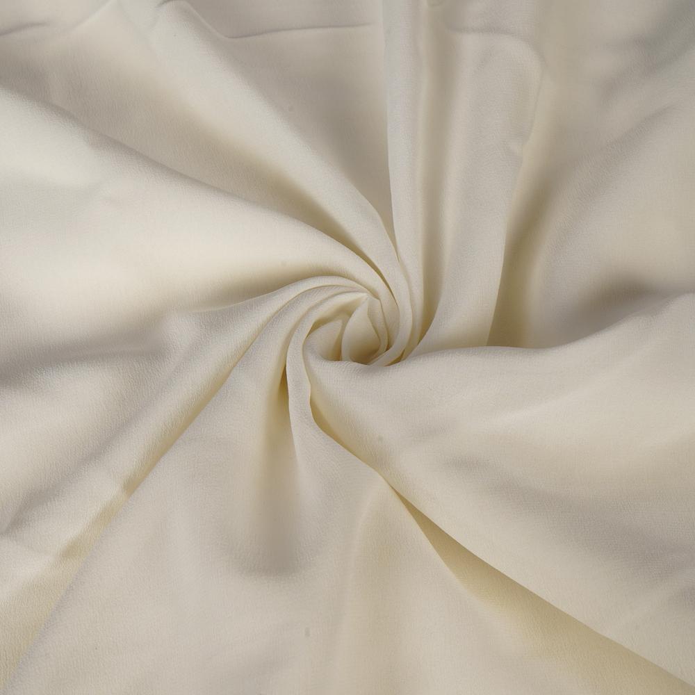 Off-White Color 80 GLM Georgette Silk Dyeable Fabric