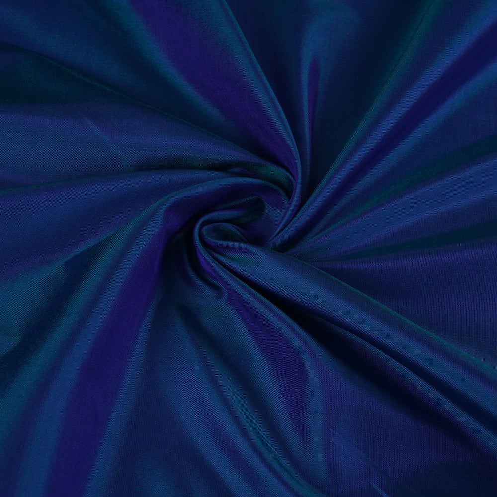 Blue-Green Color Bangalore Silk Fabric