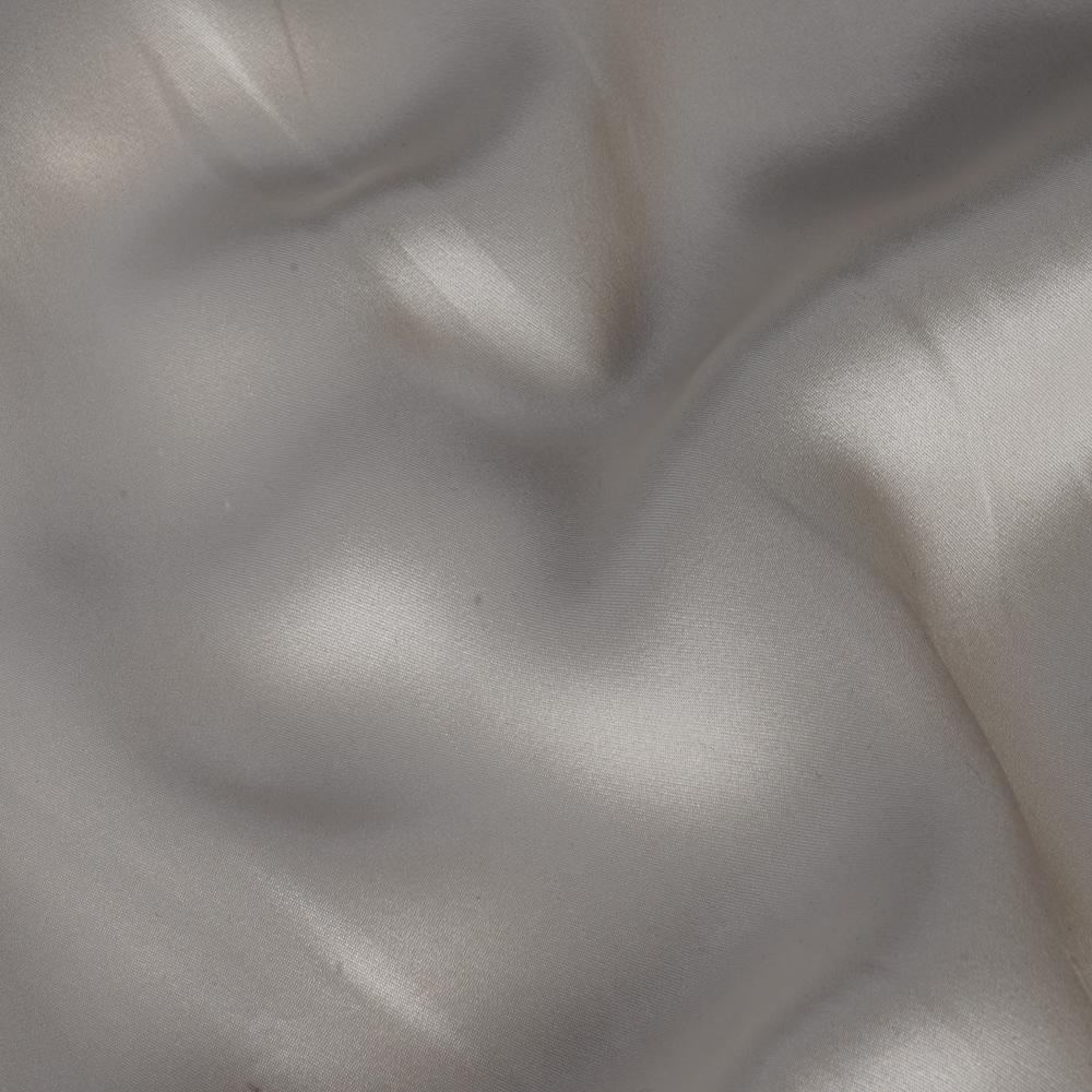 Off White Color 80 GLM Satin Silk Dyeable Fabric